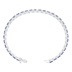 Sterling Silver Moissanite Bracelet Oval OV 5x3mm