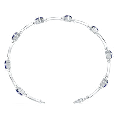 Sterling Silver Moissanite or Sapphire Bracelet Heart HT 5X5mm
