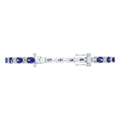 Sterling Silver Moissanite Bracelet Oval OV 6X4mm