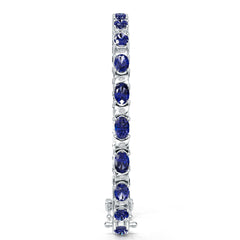 Sterling Silver Moissanite Bracelet Oval OV 6X4mm