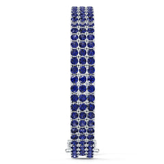 Sterling Silver Moissanite or Sapphire Bracelet Round RD 3x3mm