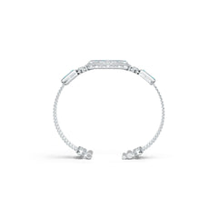 Sterling Silver Opal Moissanite or Sapphire Bracelet Cab Cabochon BT 33x23mm