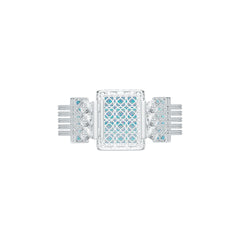 Sterling Silver Opal Moissanite or Sapphire Bracelet Cab Cabochon BT 33x23mm