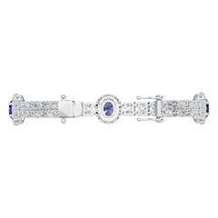 Sterling Silver Moissanite Bracelet Oval OV 8X6mm