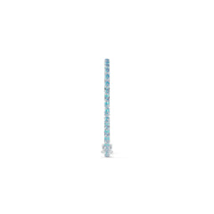 Sterling Silver Tennis Moissanite or Sapphire Bracelet OV 6x4mm