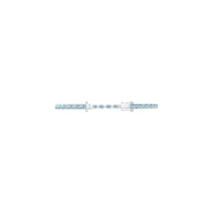 Sterling Silver Tennis Moissanite or Sapphire Bracelet OV 6x4mm
