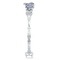 Sterling Silver Moissanite or Sapphire Bracelet Trillion TR 4X4mm