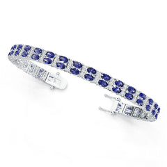 Sterling Silver Moissanite Bracelet Oval OV 5X3mm
