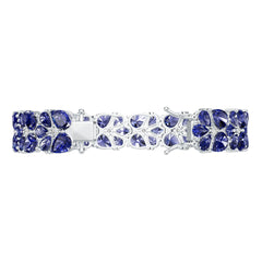 Sterling Silver Moissanite or Sapphire Bracelet Pear PE 8X6mm