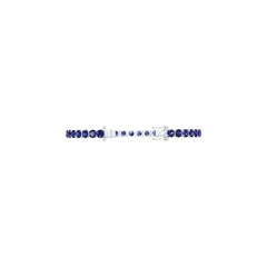 Sterling Silver Tennis Moissanite or Sapphire Bracelet RD 5x5mm