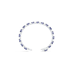 Sterling Silver Moissanite Bracelet Oval OV 9x7mm
