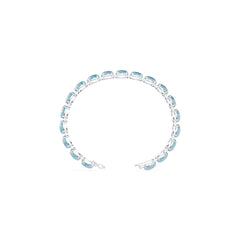 Sterling Silver Moissanite or Sapphire Bracelet Oval OV 9x7mm Tennis Moissanite or Sapphire Bracelet