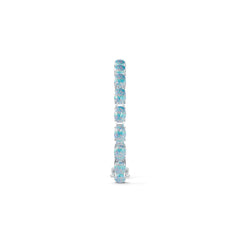 Sterling Silver Moissanite or Sapphire Bracelet Oval OV 9x7mm Tennis Moissanite or Sapphire Bracelet