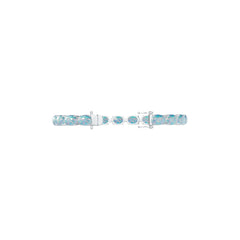 Sterling Silver Moissanite or Sapphire Bracelet Oval OV 9x7mm Tennis Moissanite or Sapphire Bracelet