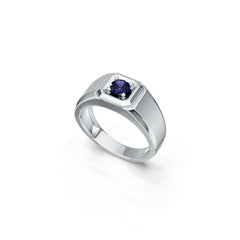 Men's 14K Gold CVD Diamond Ring Round RD 4x4mm Top 2344