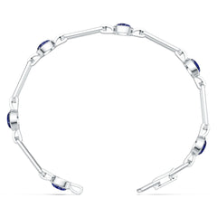 Sterling Silver Moissanite or Sapphire Bracelet Cab Round RD 6x6mm