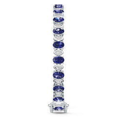 Sterling Silver Moissanite Bracelet Oval OV 6X4mm