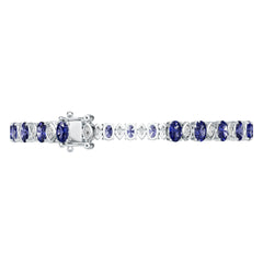 Sterling Silver Moissanite Bracelet Oval OV 6X4mm