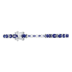 Sterling Silver Moissanite Bracelet Oval OV 6X4mm