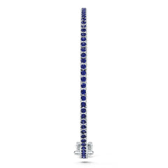 Sterling Silver Tennis Moissanite or Sapphire Bracelet Round RD 2x2mm