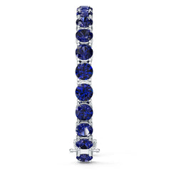 Sterling Silver Moissanite or Sapphire Bracelet Round RD 7x7mm