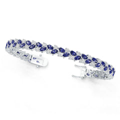 Sterling Silver Moissanite Bracelet Oval OV 5X3mm