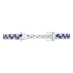 Sterling Silver Moissanite Bracelet Oval OV 5X3mm