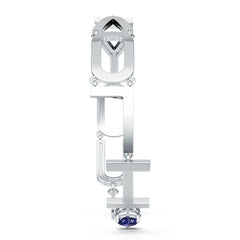 Sterling Silver Moissanite or Sapphire Bracelet Heart HT 6X6mm