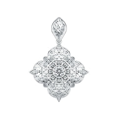Sterling Silver Pendant Filigree Art Deco
