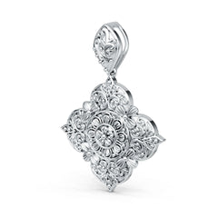 Sterling Silver Pendant Filigree Art Deco