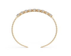 Sterling Silver Tennis Moissanite or Moissanite Bracelet For Women Round RD 6.5x6.5mm Fully Adjustable