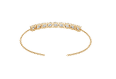 Sterling Silver Tennis Moissanite or Moissanite Bracelet For Women Round RD 6.5x6.5mm Fully Adjustable