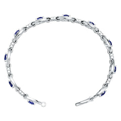 Sterling Silver Moissanite Bracelet Oval OV 7X5mm
