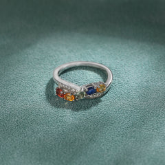 Natural Rainbow Saphire S925 Sterling Silver September Birthstone Gemstone Valentine's Day Gift