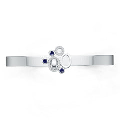 Sterling Silver Moissanite or Sapphire Bracelet Round RD 2.5mm