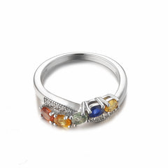 Natural Rainbow Saphire S925 Sterling Silver September Birthstone Gemstone Valentine's Day Gift