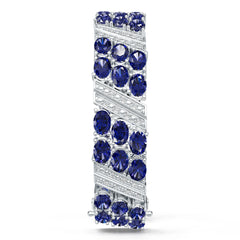 Sterling Silver Moissanite or Sapphire Bracelet