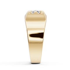 Men's Platinum CVD Diamond Ring Round RD 7x7mm Ring