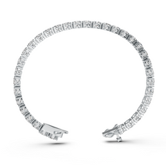 Sterling Silver Tennis Moissanite Bracelet Round RD 5X5mm
