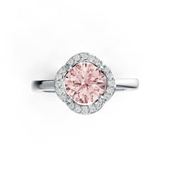 Sterling Silver Semi Mount Ring Setting Round 7X7mm Halo Syzjewelry