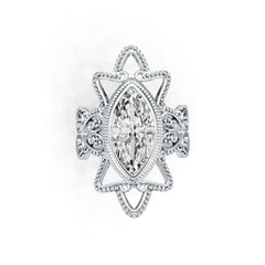 Sterling Silver Semi Mount Ring Setting Marquise MQ 20X10mm DHJ