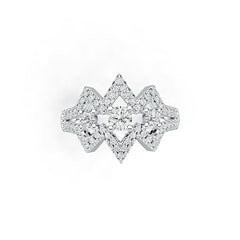 Sterling Silver Semi Mount Ring Setting Round RD 4x4mm DHJ