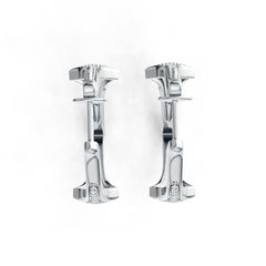 Sterling Silver Semi Mount Earrings Setting Round RD 1.25mm DHJ