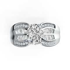 Sterling Silver Semi Mount Ring Setting Oval OV 9X7mm DHJ