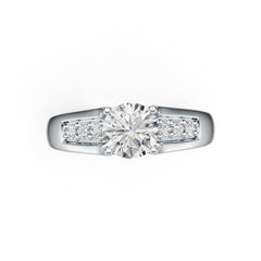Sterling Silver Semi Mount Ring Setting Round RD 7x7mm DHJ