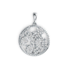 Sterling Silver Semi Mount Pendant Setting Round RD 1.25mm DHJ