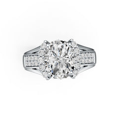 Sterling Silver Semi Mount Ring Setting Oval OV 10X8mm DHJ