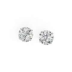 Sterling Silver Semi Mount Earrings Setting Round RD 7.5mm DHJ