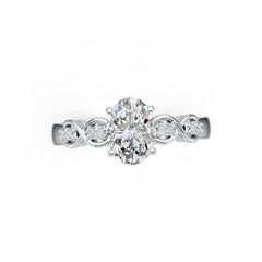 Sterling Silver Semi Mount Ring Setting Oval OV 8X6mm DHJ