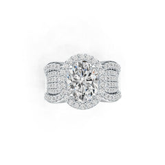 Sterling Silver Semi Mount Ring Setting Oval OV 10X8mm DHJ